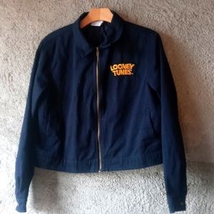 Blue Looney Tunes Cropped Jacket